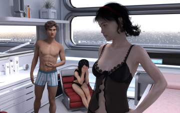 Картинка 3д+графика люди+ people фон взгляд девушка