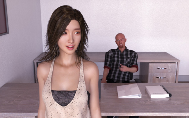 Обои картинки фото 3д графика, люди , people, фон, взгляд, девушка