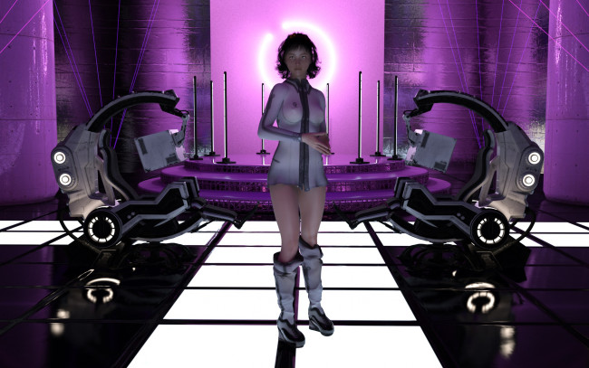 Обои картинки фото 3д графика, люди , people, фон, взгляд, девушка