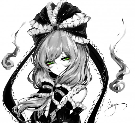 Обои картинки фото sheya, аниме, touhou, девушка