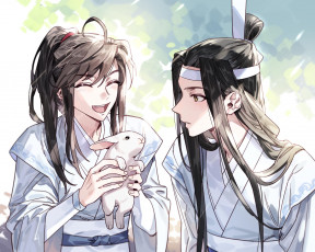 Картинка аниме mo+dao+zu+shi вэй усянь лань ванцзи кролик