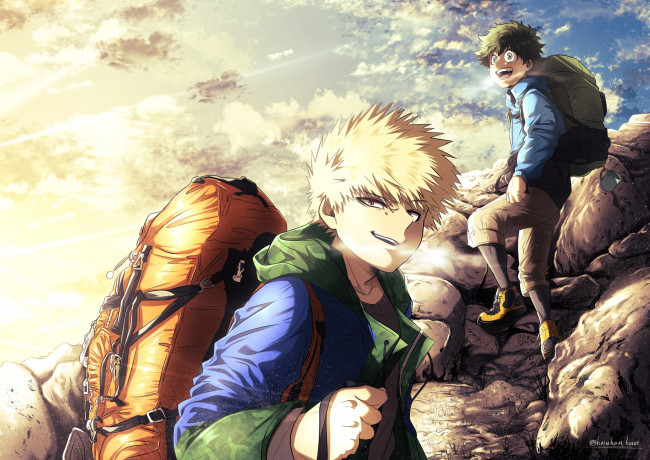 Обои картинки фото аниме, boku no hero academia, моя, геройская, академия