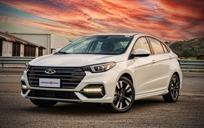 Обои картинки фото 2022 chery arrizo 6 pro, автомобили, chery, сhery, arrizo, 6, pro, 4k, закат, 2022, года, hdr, китайские, тачки, 6pro, белый, седан