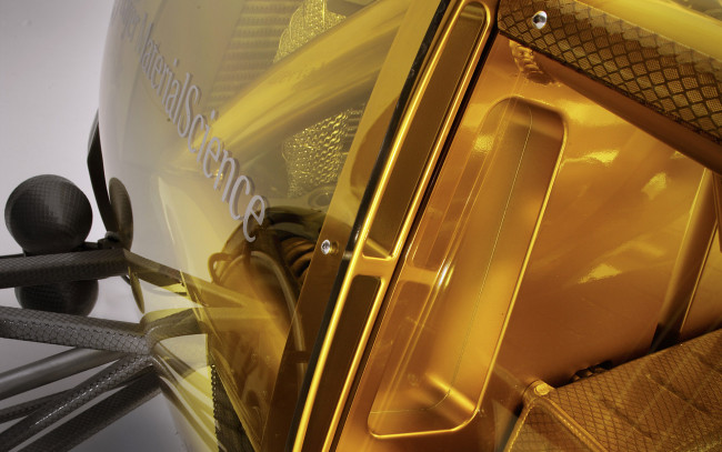 Обои картинки фото автомобили, фрагменты автомобиля, rinspeed, exasis, концепт, желтый