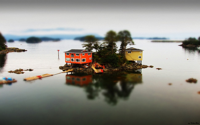 Обои картинки фото города, - здания,  дома, дома, остров, озеро