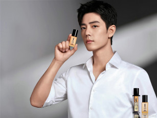 Картинка мужчины xiao+zhan актер рубашка флаконы