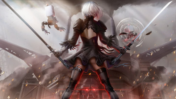 обоя видео игры, nier,  automata, automata