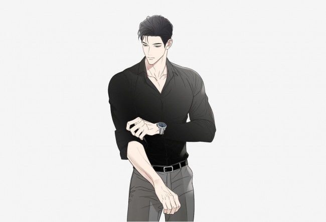 Обои картинки фото аниме, unknown,  другое , парень, часы