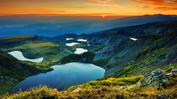 Картинка the+seven+rila+lakes bulgaria природа реки озера the seven rila lakes
