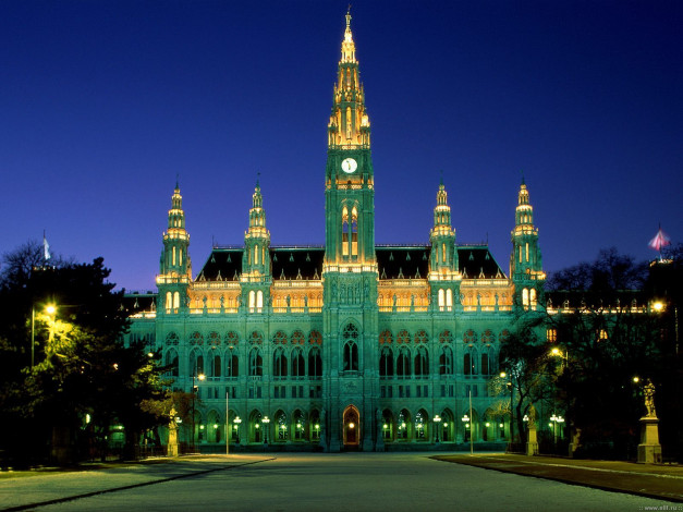 Обои картинки фото city, hall, vienna, austria, города, вена, австрия