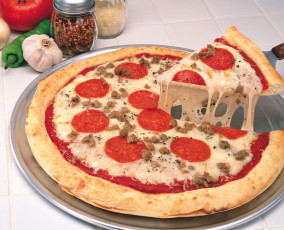 Картинка еда пицца специи перец томаты помидоры