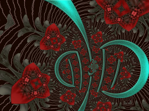 Картинка 3д графика fractal фракталы узор фон цвета