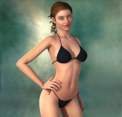 Картинка 3д графика people люди бикини девушка