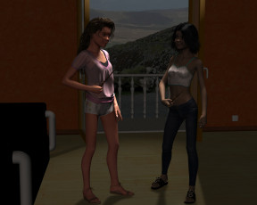 Картинка 3д графика people люди девушка