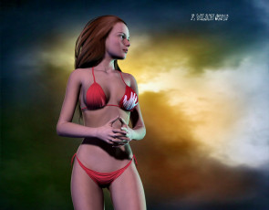 Картинка 3д графика people люди девушка