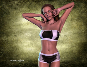 Картинка 3д графика people люди девушка