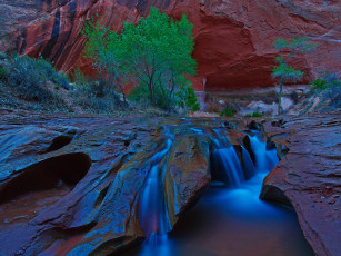 Картинка пейзаж природа водопады сша ущелье койота в южной юте скалы водопад