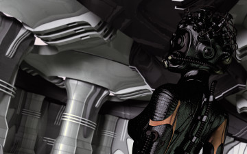 Картинка 3д графика creatures существа киборг