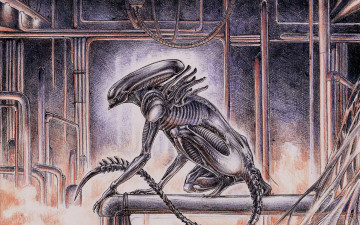 Картинка рисованные комиксы alien чужой
