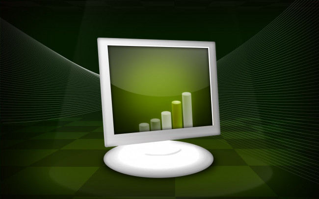 Обои картинки фото 3д, графика, modeling, моделирование, абстракция, монитор