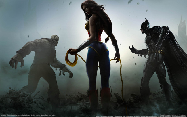 Обои картинки фото injustice, gods, among, us, видео, игры, solomon, grundy, batman, wonder, woman