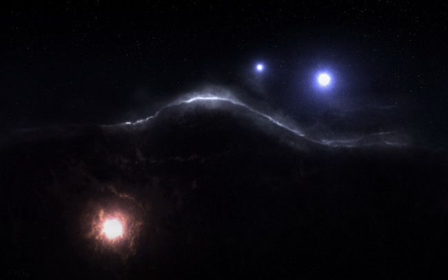 Обои картинки фото космос, арт, звезды, планеты