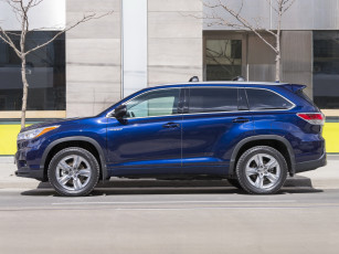 Картинка автомобили toyota highlander hybrid 2013 синий