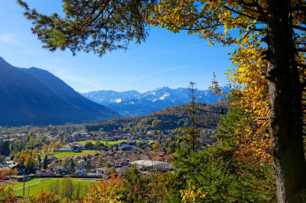 Картинка oberau++германия города -+панорамы oberau германия дома панорама пейзаж