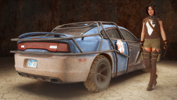 Картинка автомобили 3d+car&girl автомобиль девушка