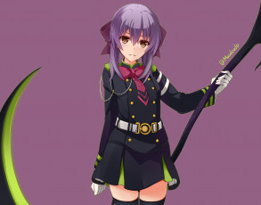 Картинка аниме owari+no+seraph оружие девушка коса