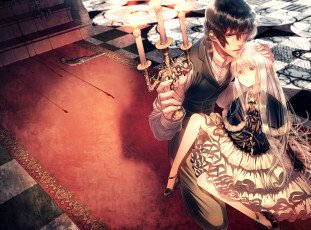 Картинка аниме unknown +другое shijuuhachi арт пара парень девочка