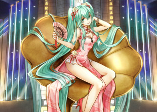 Картинка аниме vocaloid девушка