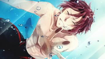 Картинка аниме free вода парень