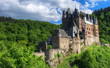 Картинка города замки+германии деревья облака небо замок германия