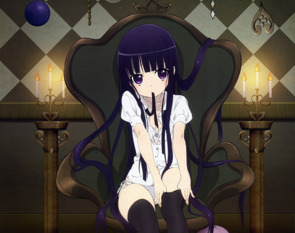 Обои картинки фото аниме, inu x boku ss, девочка