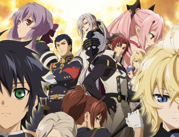 Обои картинки фото аниме, owari no seraph, люди, парни, вампиры