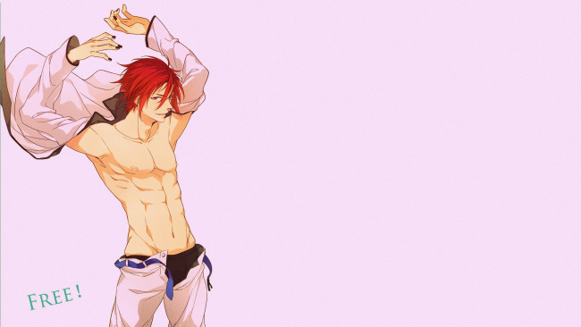 Обои картинки фото аниме, free, парень, секси, рин