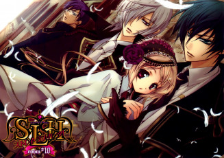 Картинка аниме stray+love+hearts hiyoki kozue cain kumoide повязка на глаз шапка stray love hearts цилиндр военная форма занавес костюм art парни трость aya shouoto ren ichikawa shizuka uryu kuga raizei