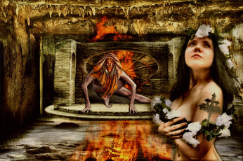 Картинка разное компьютерный+дизайн девушка тату фон