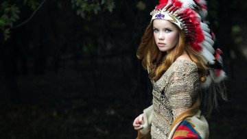 Картинка разное маски +карнавальные+костюмы дикий запад индианка перья девушка