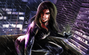 Картинка фэнтези вампиры девушка фон взгляд челюсть язык