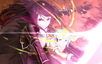 Картинка аниме sword+art+online девушка фон взгляд