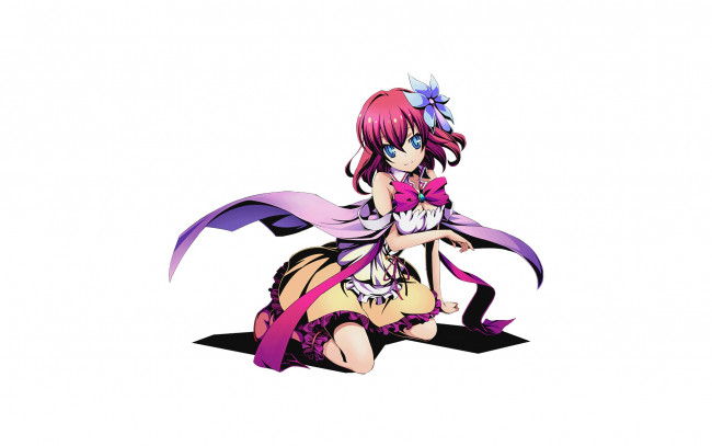 Обои картинки фото аниме, no game no life, грудь, фон, взгляд, девушка