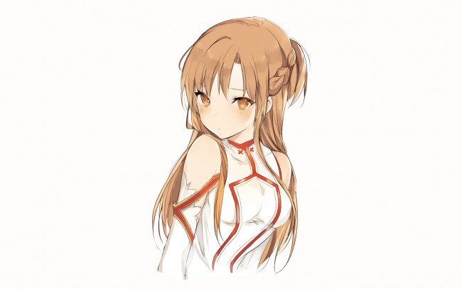 Обои картинки фото аниме, sword art online, фон, взгляд, девушка