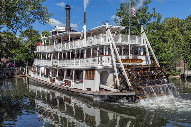 Обои картинки фото корабли, пароходы, пароход, колесный