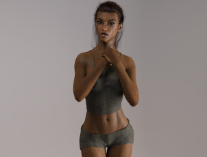 Картинка 3д+графика люди+ people девушка фон взгляд