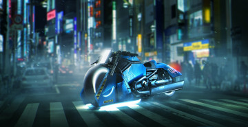 обоя фэнтези, транспортные средства, harley, davidson, v, rod, muscle, film, cinema, movie, blade, runner, 2049, motorbike, bike