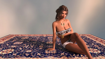 Картинка 3д+графика люди+ people девушка фон взгляд