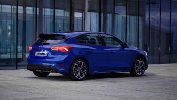 обоя ford focus hatchback st-line 2019, автомобили, ford, st-line, hatchback, blue, 2019, focus