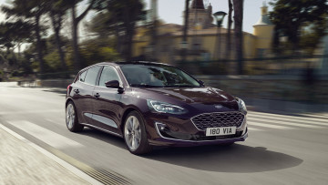 обоя ford focus hatchback vignale 2019, автомобили, ford, фиолетовый, 2019, vignale, focus, hatchback